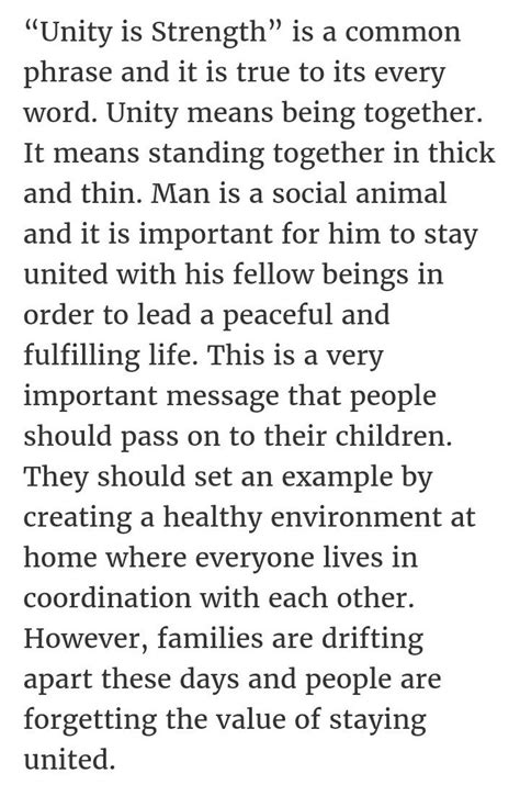 [Best Answer] essay on UNITY IS STRENGTH in 200 words - Brainly.in