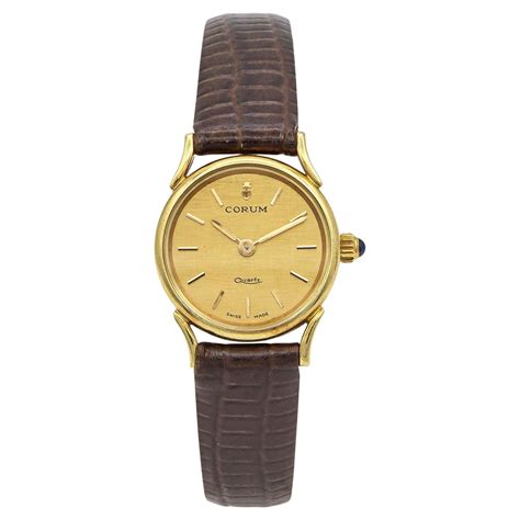Vintage 1970's Corum 18k Gold Ladies Diamond Cocktail Watch For Sale at ...