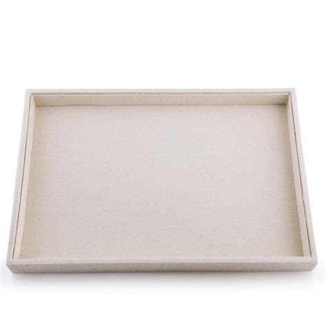 Oirlv linen Jewelry Display Trays Stackable Necklace Bracelet Ring ...