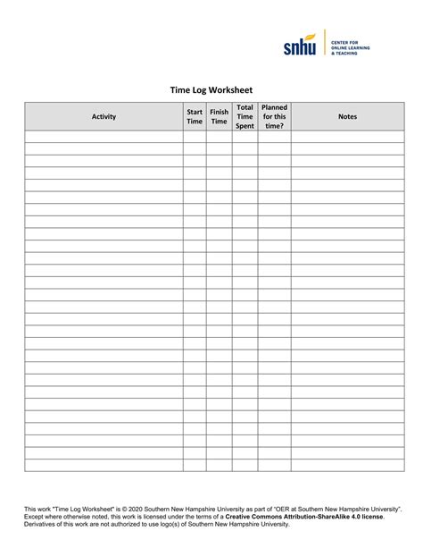 Image result for Time Log Examples