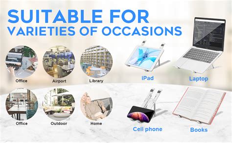 upxon Laptop Stand, Adjustable Aluminum Laptop Tablet Stand, Foldable ...