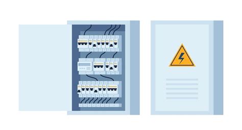 Elektrisch paneel met schakelaars, zekering, contactor, draad ...