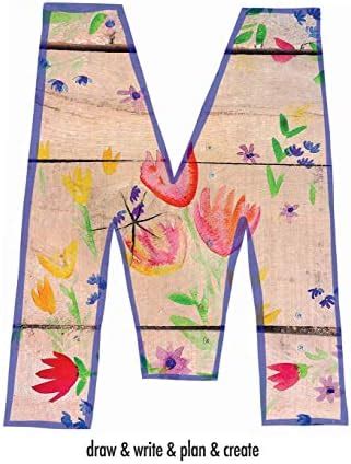 "M" draw & write & plan & create: a monogrammed blank sketchbook ...