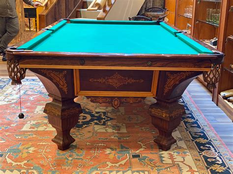 Antique 9' Brunswick Balke Collender Company Pool Table Circa 1884 "No ...