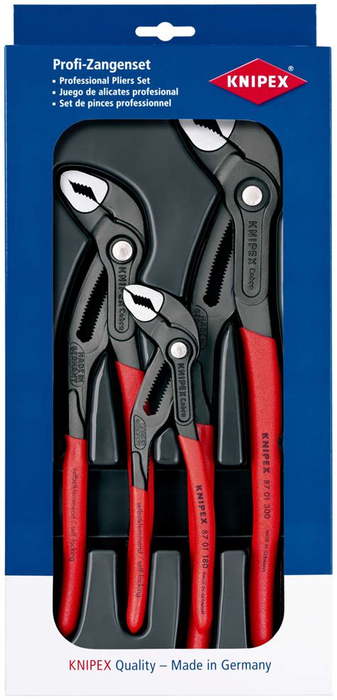 00 20 09 V02 Knipex | Knipex Cobra® 3-Piece Water Pump Plier Set, 300 ...