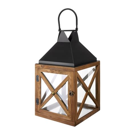 Lampion Dark Wood 17,5 x 17,5 x 31 cm MY HOME - myHome | Sklep EMPIK.COM