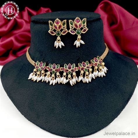 Elegant Gold Plated Antique Necklace JH4001 – Jewel Palace