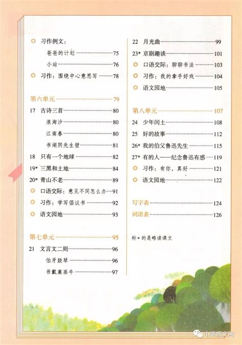 部编版六年级上册语文课本 | 高清电子版_广州市