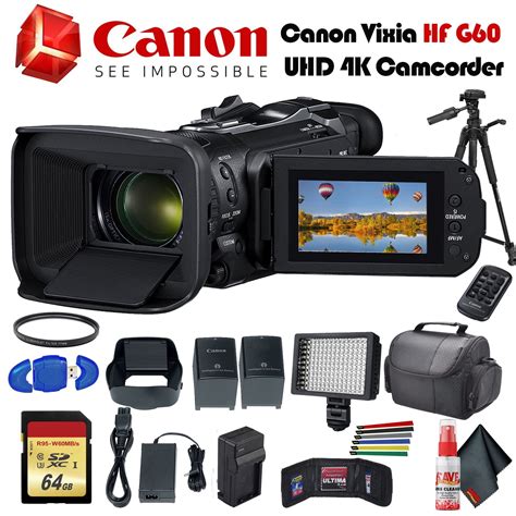 Canon Vixia HF G60 UHD 4K Camcorder Black 3670C002 India | Ubuy