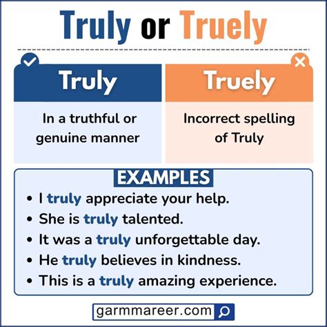 Truly or Truely: Correct Spelling, Meaning & Examples - Grammareer