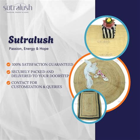 Buy Hand Braided Round Jute Rug: Boho Farmhouse Eco-friendly Decor by ...