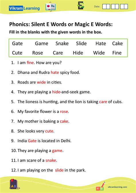 Magic E Worksheets Free Magic E Play English School