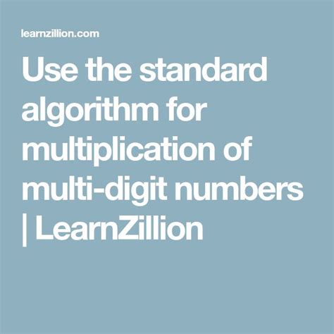 Image result for Standard Algorithm Multi-Digit Multiplication