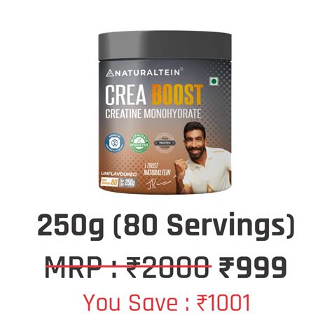 CREA BOOST Creatine Monohydrate – naturaltein