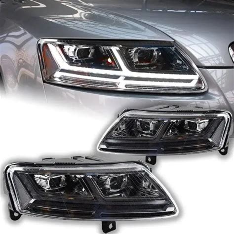 Audi A6 Headlights 2005-2011 A6 C5 C6 LED Headlight Dynamic Signal Ani