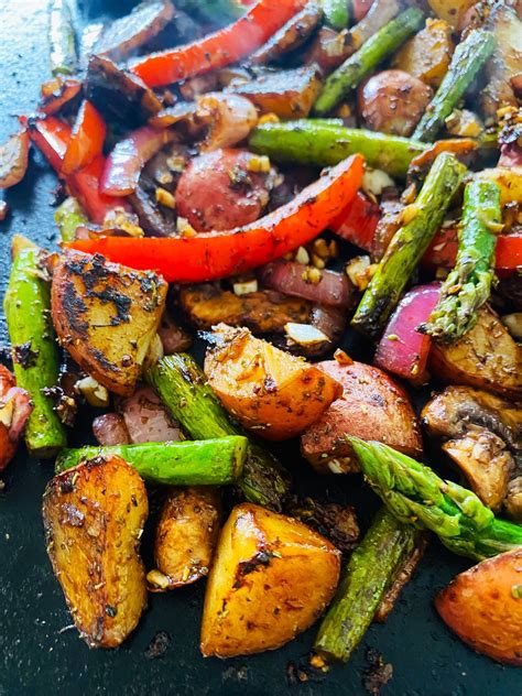 Blackstone Griddle Balsamic Vegetables - If You Give a Girl a Grill