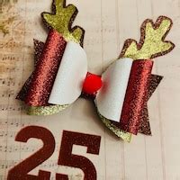 Buy Reindeer Bow Template, Christmas Bow SVG, Christmas SVG, Rudolph ...