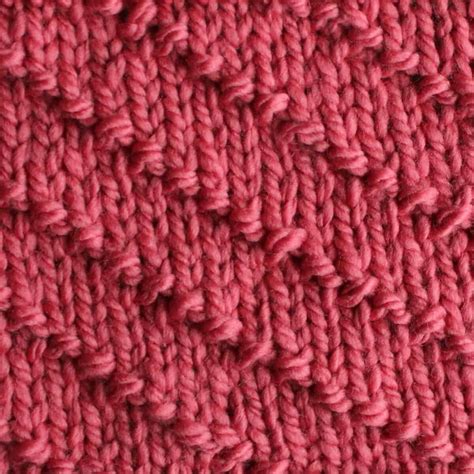 Diagonal Seed Stitch Knitting Pattern for Beginners - Studio Knit