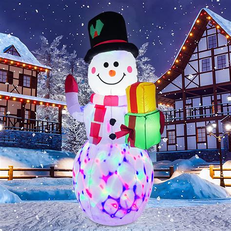 Amazon.com: 5FT Christmas Inflatables Snowman Outdoor Decorations, Blow ...
