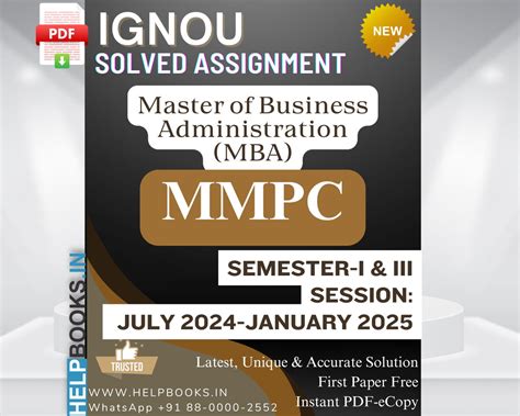 IGNOU MBA MMPC Subjects Solved Assignments for Semester 1 & 3 ...