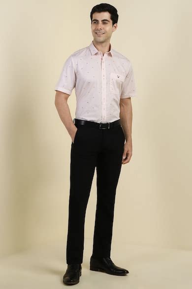 Buy Men Peach Print Half Sleeves Formal Shirts Online - 39944000 ...