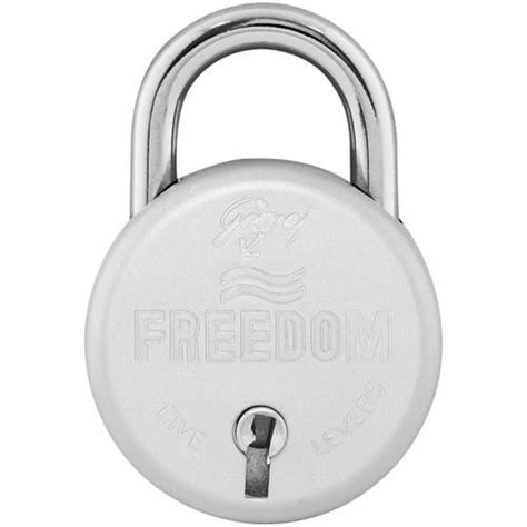 Buy Godrej Locks Freedom 5 Levers Solidex Padlock With 2 Keys Online at ...
