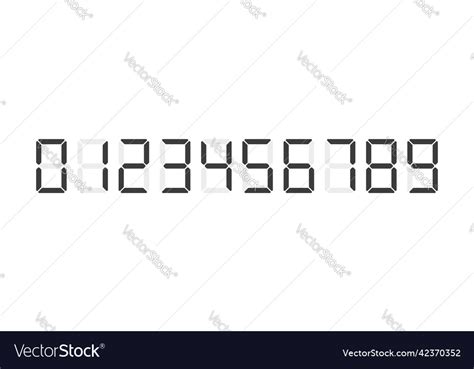 Image result for LED Digital Clock Numbers