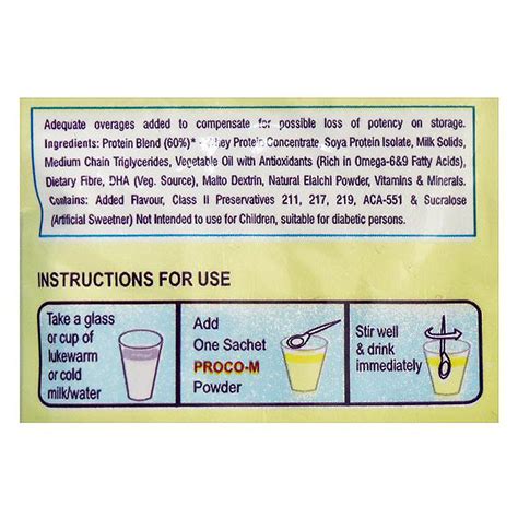 Proco-M S/F Kesar & Elachi Flav Power 30gm Price, Uses, Side Effects ...