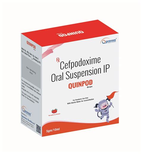 QUINPOD Drops - Each ml Dry Syrup Contains :- Cefpodoxime Axetil 25 mg ...