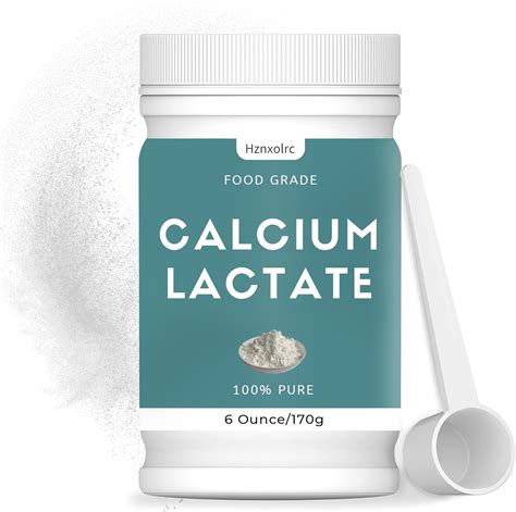 Amazon.com: 6 oz Calcium Lactate Powder, 100% Pure Calcium Lactate, Food-Grade, Supports Bone ...
