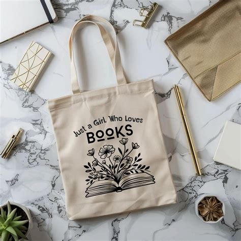 Book Tote Bag Bookish Canvas Tote Bag for Book Lovers Gift Reading Just ...
