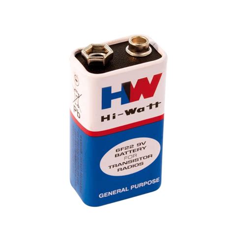 Hi-Watt HW 9V Battery - 6F22 Carbon Zinc – MYBATTERY.IN