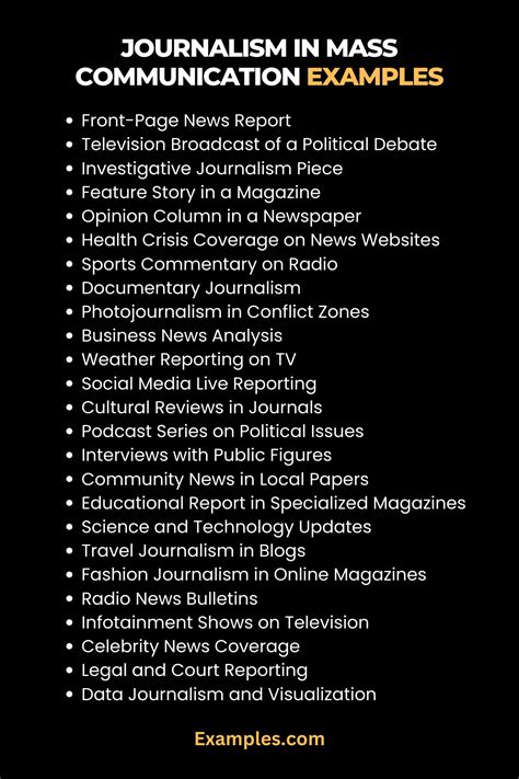 49+ Journalism Mass Communication Examples