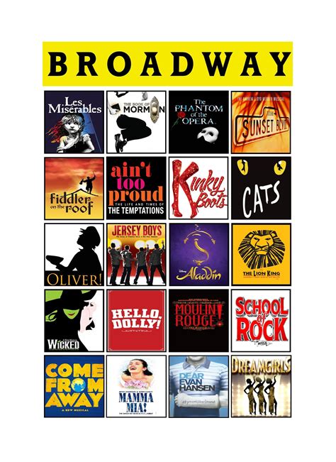 Broadway Musical Logos