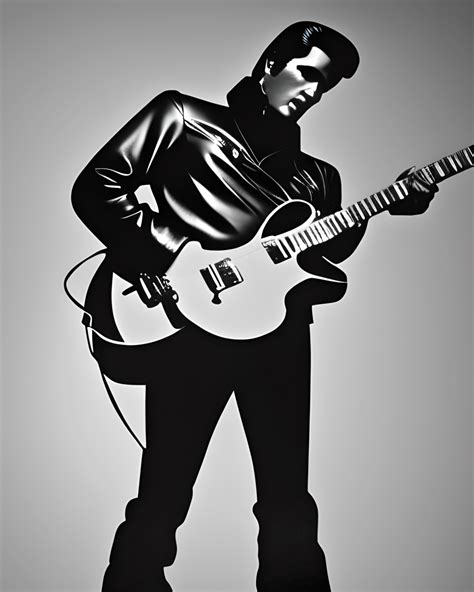 Elvis Presley Guitar Silhouette