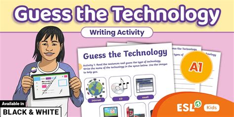 ESL Technology Writing Activity for Kids {A1}