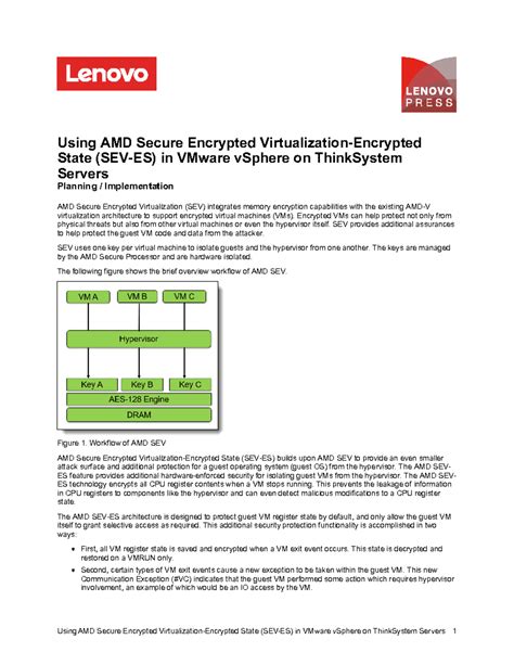 Using AMD Secure Encrypted State in VMware vSphere: Implementation ...