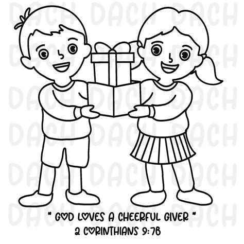God Loves A Cheerful Giver Coloring Page [2025]