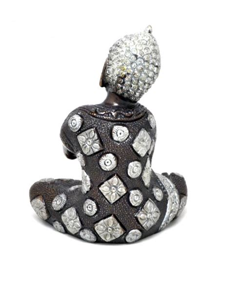 Buy Buddha Resting Premium Brass Silver Finish Showpiece Brass ...