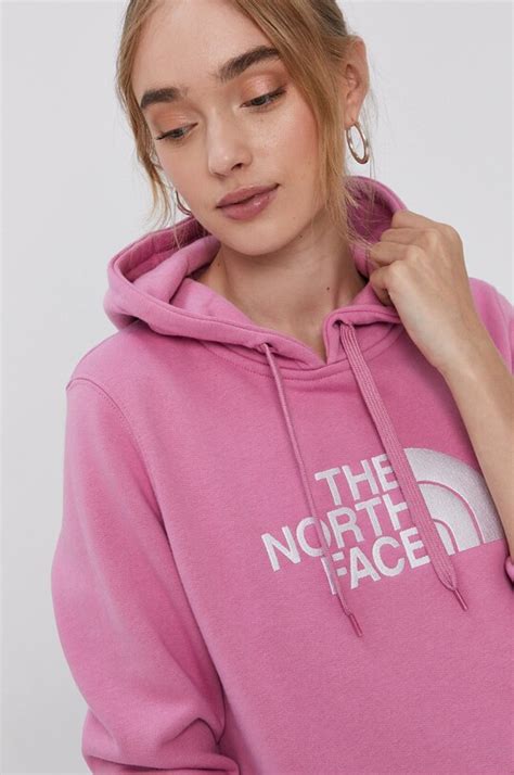The North Face cotton sweatshirt women's pink color at PRM US