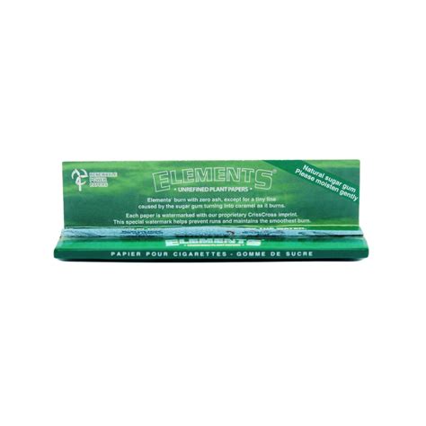 ELEMENTS Green King Size Slim Rolling Papers | HighJack India