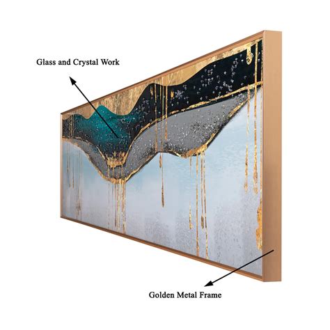 Splash of Color Framed Crystal Glass Painting | Dekor Company