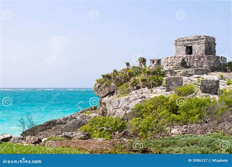 Ancient Mayan Ruins in Tulum, Mexico Stock Image - Image of ancient ...
