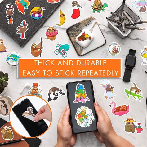 Zonon 100 Pieces Sloth Stickers for Water Bottles Sloth India | Ubuy