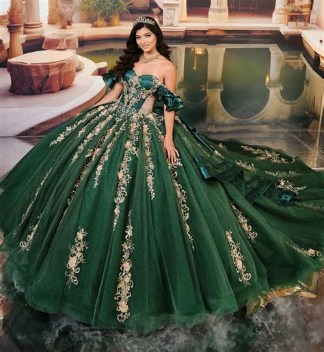 Emerald Green Quince Dress | Princesa by Ariana Vara