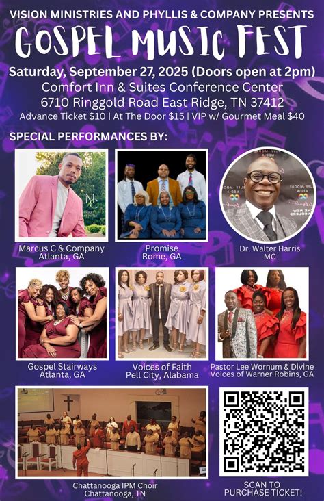 Vision Ministries Gospel Festival, Comfort Inn, Ringgold, 27 September ...