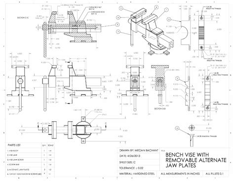 Image result for Machine Vice Assembly Drawing
