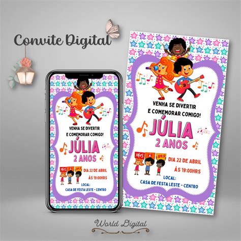 Convite Digital 3 Palavrinhas 01 – Conviteria Premium