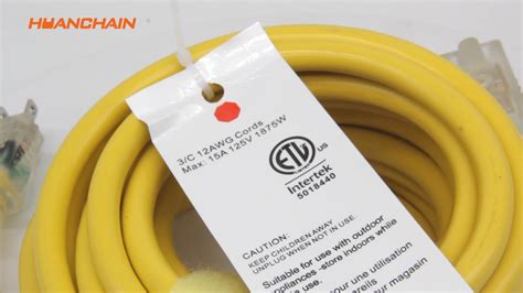 Heavy Duty 14/3 Sjtw Electric Extension Cord 50m Light Indicator 3 ...
