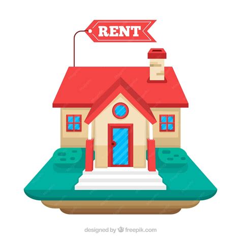 Nice house for rent background | Free Vector